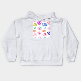 pink colorful floral abstract texture pattern design Kids Hoodie